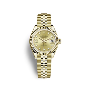 Datejust 28mm Gold Case Gold Dial Fluted Dial 279178