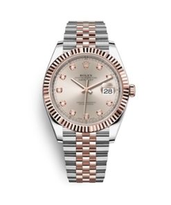 Datejust 41mm Rose-Gold Silver Case Fluted Bezel 126331