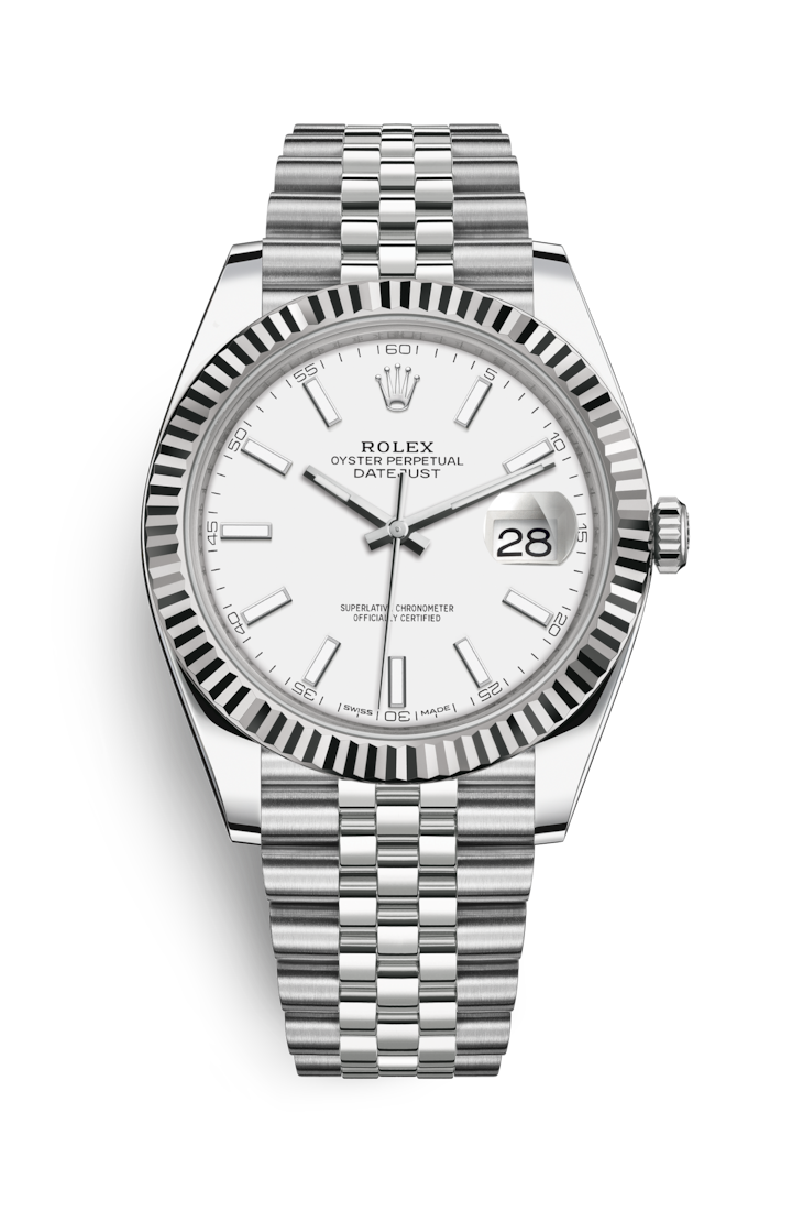 Datejust 41mm White Dial Fluted Bezel 116334-a