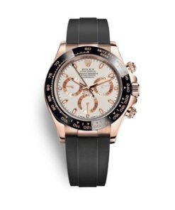 Daytona Rose-Gold Case White Dial Ruber Strap 116515