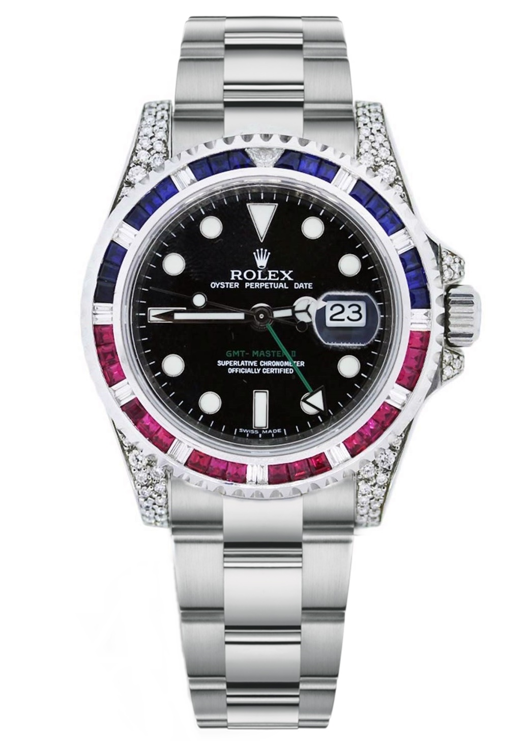 GMT master II Diamond bezel 116719BLRO