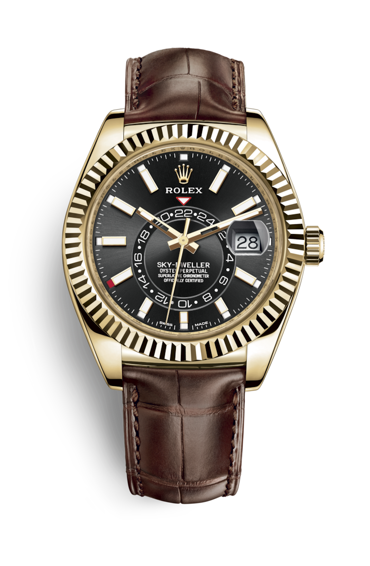 Sky-Dweller Gold Case Black dial 326138-a