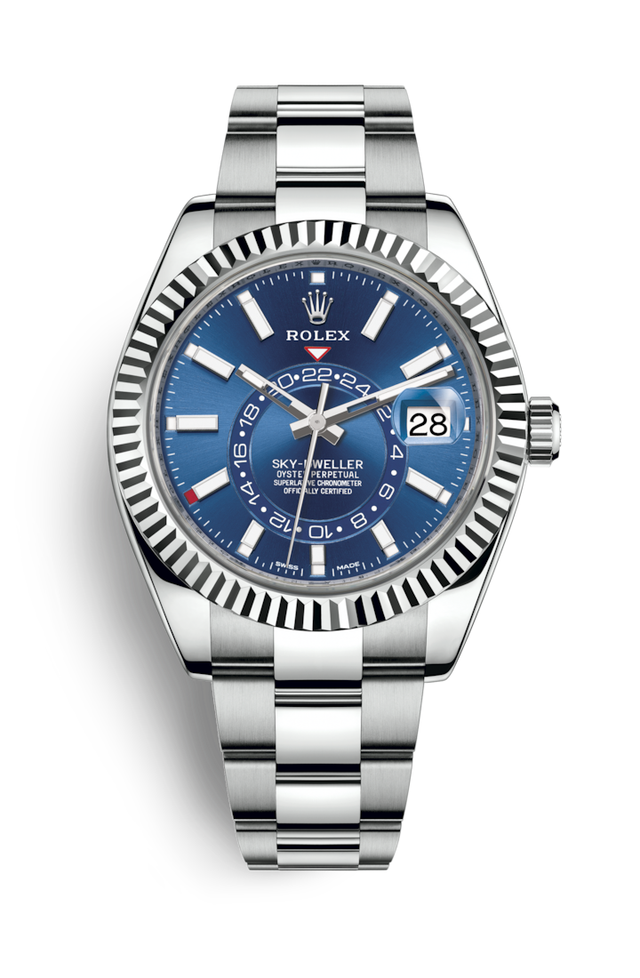 Sky-Dweller Silver Case Blue dial 326934-a