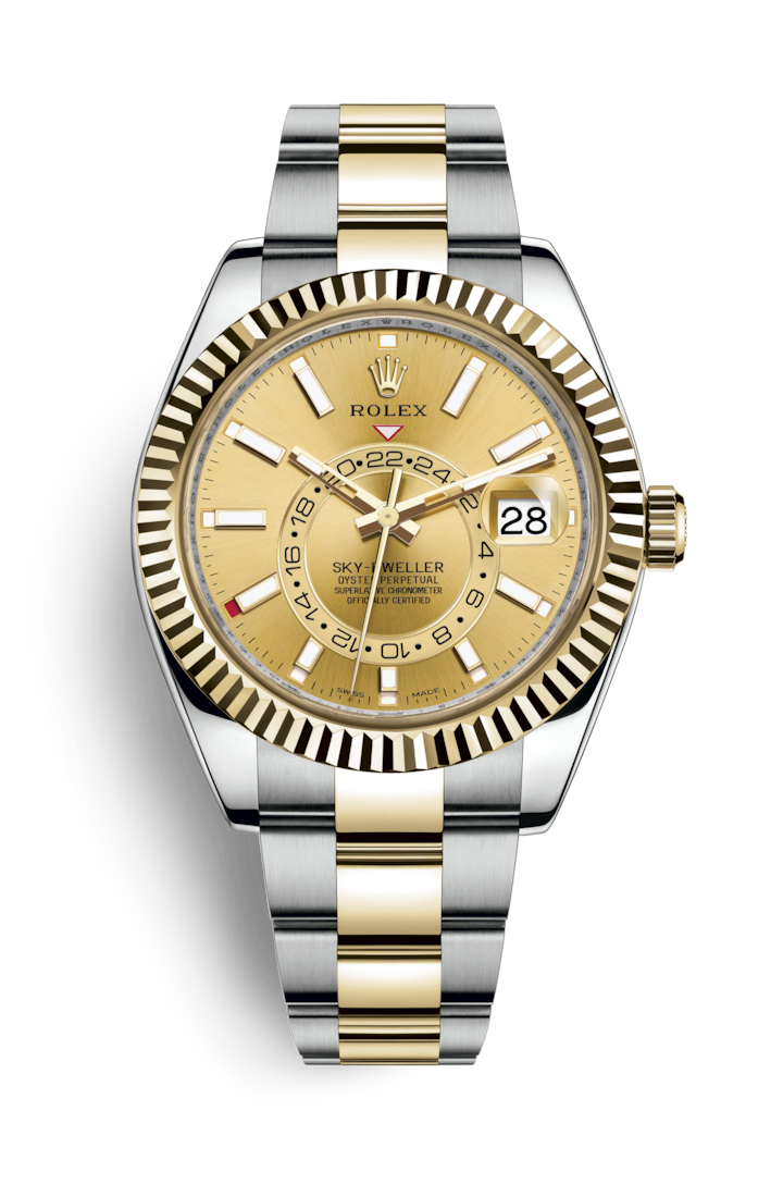 Sky-Dweller Two-Tone Case Gold dial 326933-a