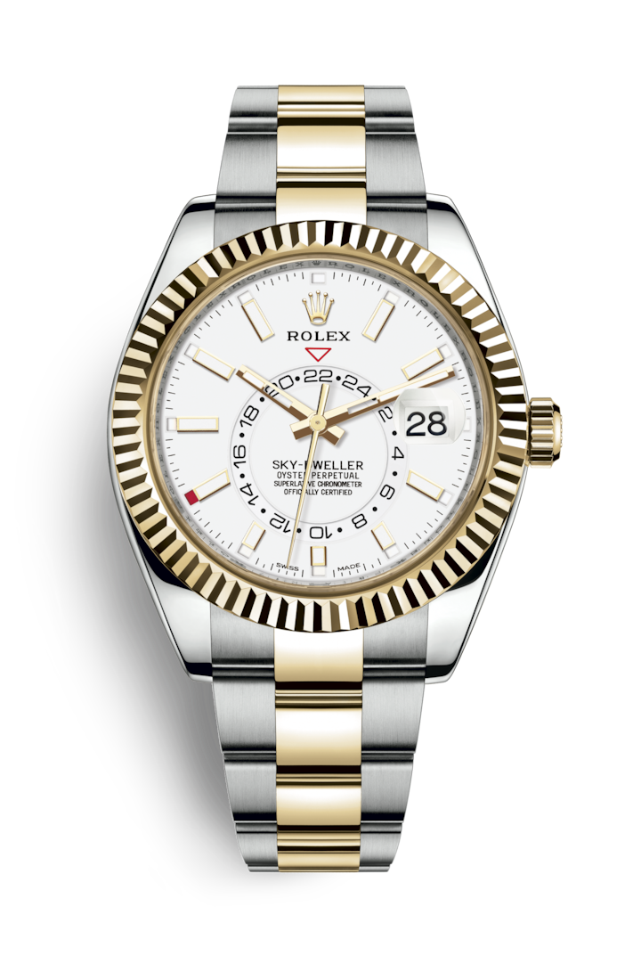 Sky-Dweller Two-Tone Case White dial 326933-a
