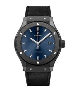 Hublot Classic Fusion Ceramic Blue  45 mm Black Nubuck 511.CM.7170.LR