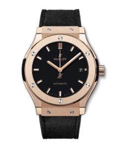 Hublot Classic Fusion King Gold Black Dial Suede 45 mm #511.OX.1181.LR