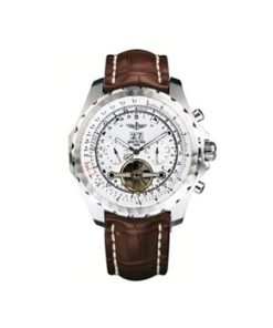 BREITLING BENTLEY MOTORS TOURBILLON WHITE DIAL LEATHER STRAP