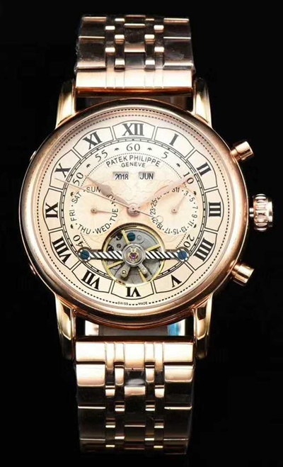 PATEK PHILIPPE GRAND COMPLICATIONS ROMAN FIGURES ROSE GOLD CASE ROSE GOLD DIAL-1
