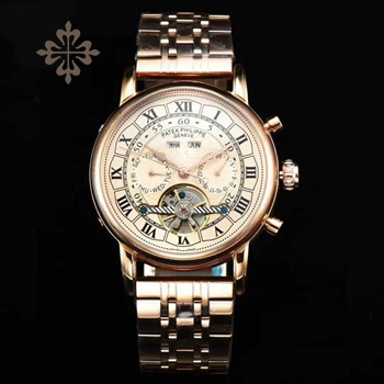 PATEK PHILIPPE GRAND COMPLICATIONS ROMAN FIGURES ROSE GOLD CASE ROSE GOLD DIAL