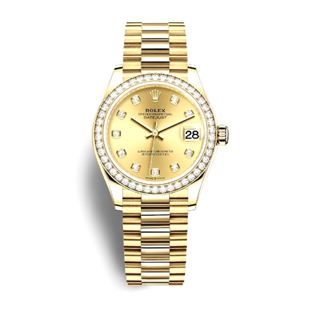 DATEJUST 36 Oyster yellow gold and diamonds bezel 126283RBR