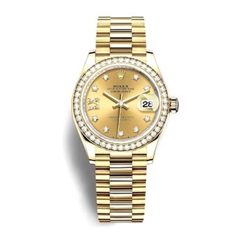 DATEJUST 36 Oyster yellow gold and diamonds bezel gold dial 126283RBR-1
