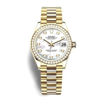 DATEJUST 36 Oyster yellow gold and diamonds bezel mother-of-pearl dial 126283RBR-1