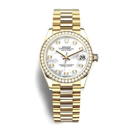 DATEJUST 36 Oyster yellow gold and diamonds bezel mother-of-pearl dial 126283RBR