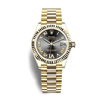 DATEJUST 36 Oyster yellow gold black dial 126233-1