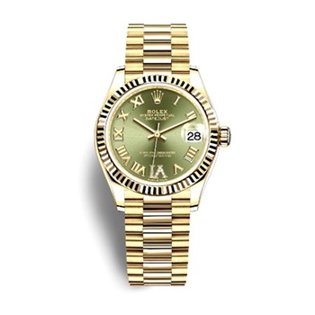DATEJUST 36 Oyster yellow gold green dial 126233-1
