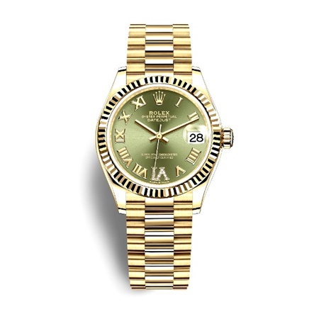 DATEJUST 36 Oyster yellow gold green dial 126233