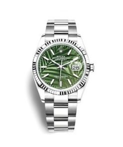 Datejust 36mm Oystersteel Bracelet Fluted Bezel PALM-MOTIF DIAL 126234