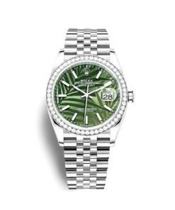 Datejust 36mm Oystersteel Diamonds Bezel PALM-MOTIF DIAL 126284RBR