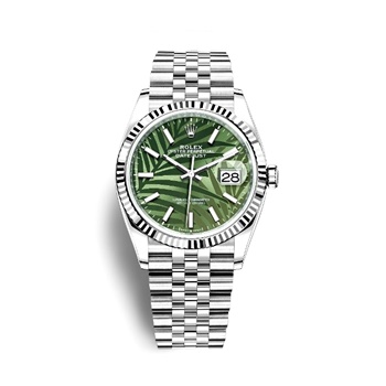 Datejust 36mm Oystersteel Fluted Bezel PALM-MOTIF DIAL 126234-1