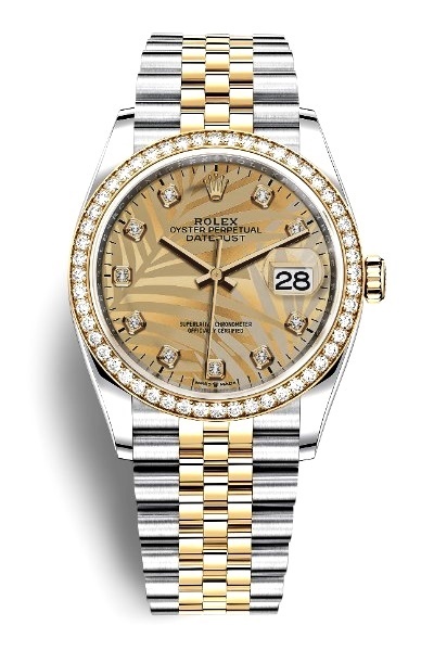 Datejust 36mm Two-Tones Diamonds Bezel 126283RBR