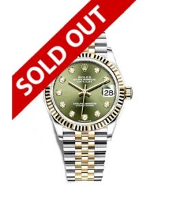 Datejust 36mm Two-Tones Green Dial Fluted Bezel 126233