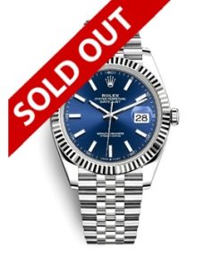 Datejust 41mm Blue Dial Fluted Bezel 126334