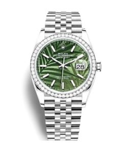 Datejust 41mm Oystersteel Diamonds Bezel PALM-MOTIF DIAL 126284RBR