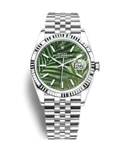 Datejust 41mm Oystersteel Fluted Bezel PALM-MOTIF DIAL 126234