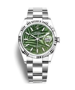 Datejust 41mm Oystersteel Fluted Bezel PALM-MOTIF DIAL 126334