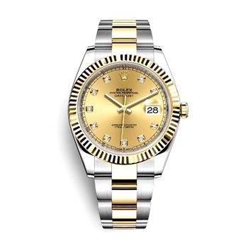 Datejust 41mm Two-Tones Gold Dial Fluted Bezel 126333-1