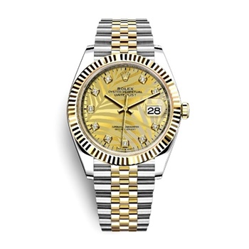 Datejust 41mm Two-Tones PALM-MOTIF Dial Fluted Bezel 126333-1