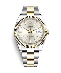 Datejust 41mm Two-Tones Silver Dial Fluted Bezel 126333