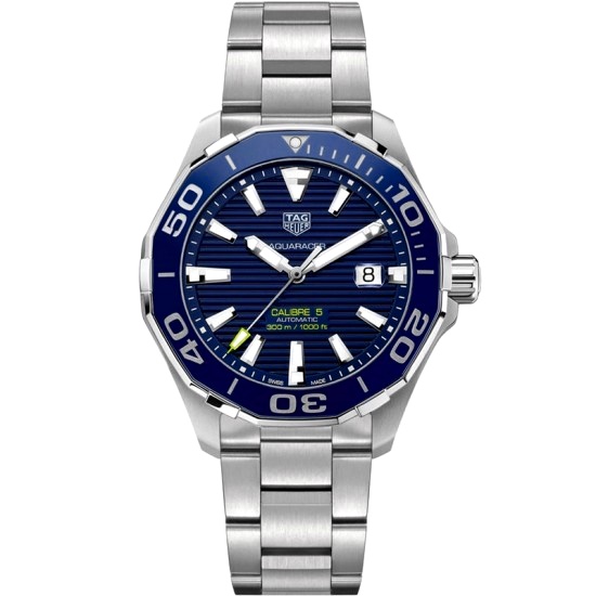 TAG HEUER AQUARACER 300M CALIBRE 5 BLUE DIAL 43MM WAY201B.BA0927 WATCH