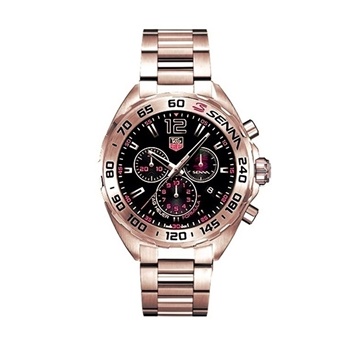TAG HEUER FORMULA 1 X SENNA ROSE GOLD BLACK DIAL CAZ201D.BA0633x350
