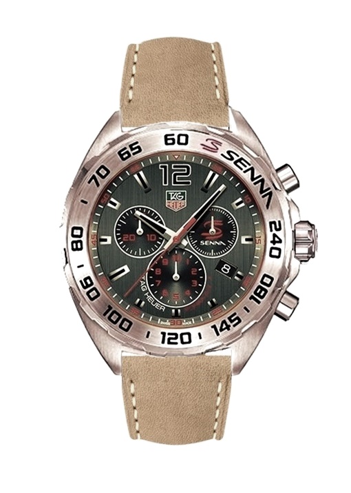 TAG HEUER FORMULA 1 X SENNA ROSE GOLD BROWN LEATHER STRAP