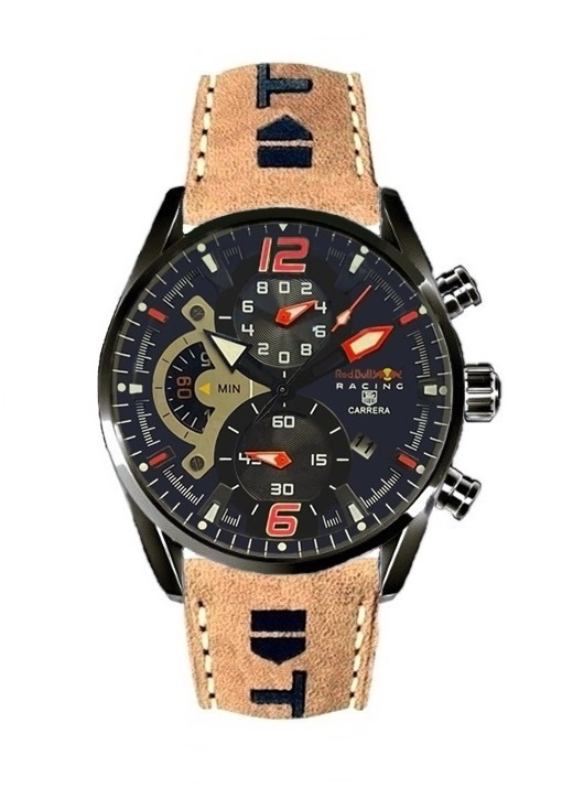 CARRERA RED BULL RACING CAR2A1K BLACK CASE LEATHER STRAP