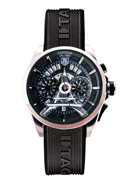 Tag Heuer Eiffel tower 1799 Rose Gold-Rubber Strap